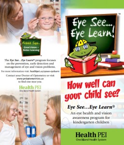 Eye See…Eye Learn® – Prince Edward Island Association of Optometrists